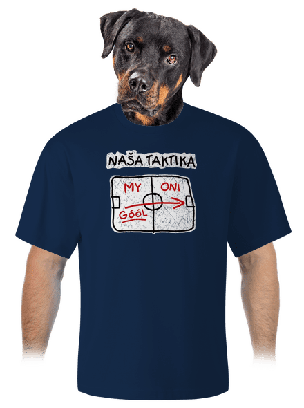 Naša taktika unisex tričko oversized Midnight Blue