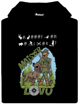 Majster lovu pánska mikina klokanka Black