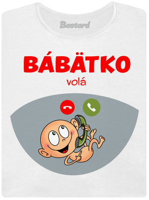 Bábätko volá dámske tričko s lemom White