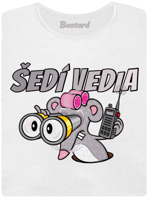 Šedí vedia - myš dámske tričko prémium White