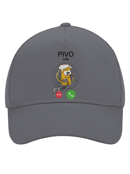 Pívo volá šiltovka baseballka Graphite grey