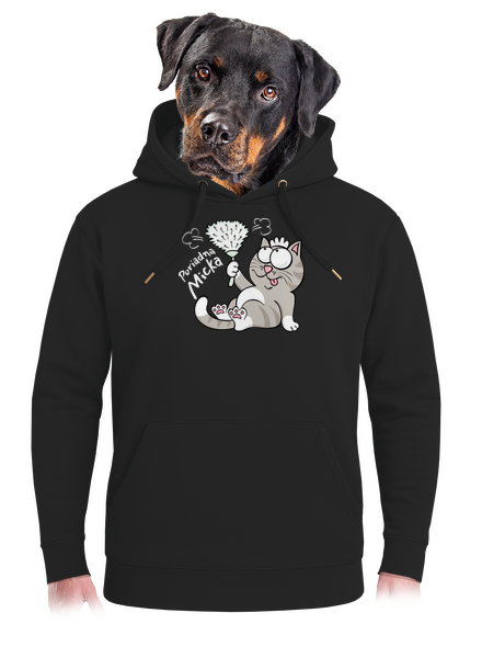 Macko a Micka unisex mikina premium Dark Black