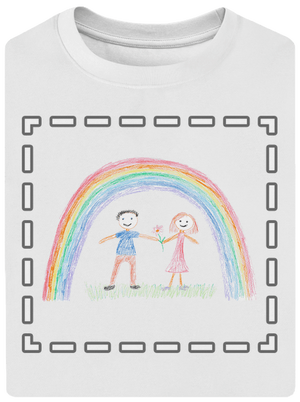 Detské kresby - Nahraj vlastnú unisex tričko oversized White