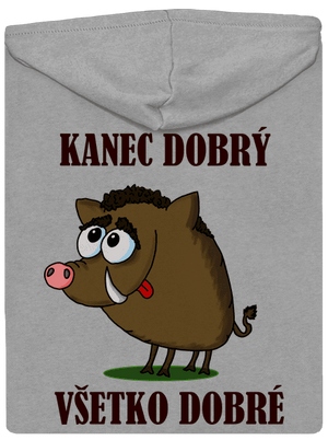 Kanec dobrý pánska mikina na zips Light Melange