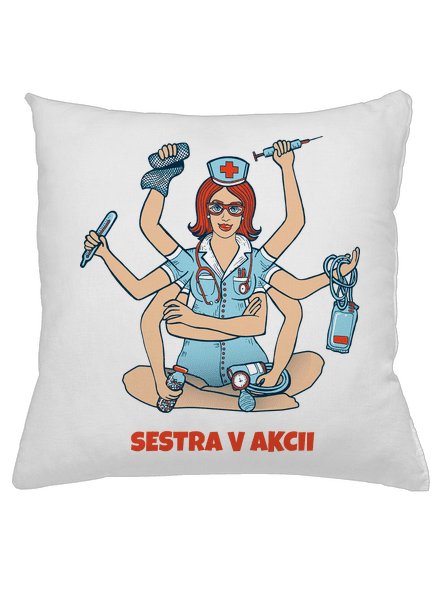 Sestra v akcii vankúš White