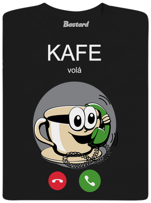 Kafe volá detské tričko Black