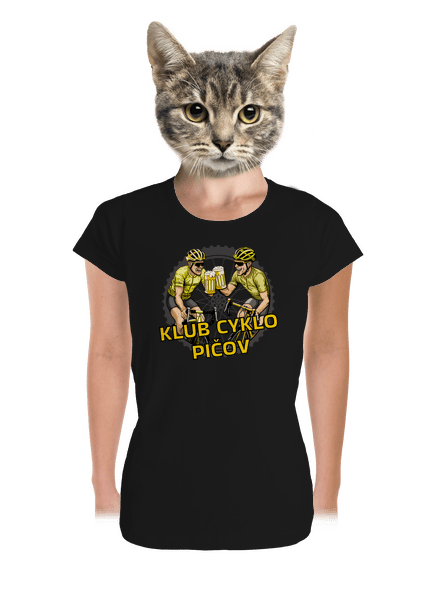 Klub cyklo pičov dámske tričko prémium Black