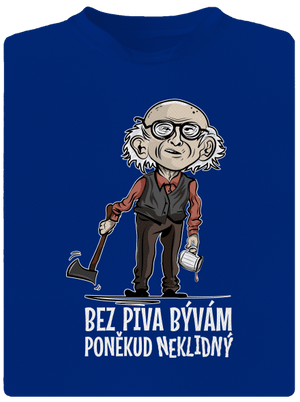 Neklidný bez piva pánske športové tričko Royal Blue Mal