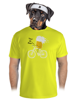 Tour de beer pánske športové tričko Neon Yellow