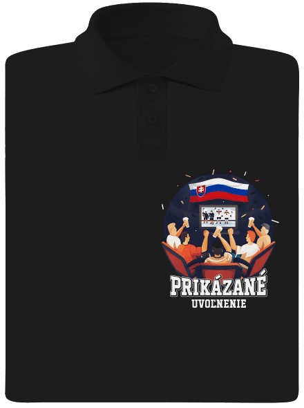 Prikázané uvoľnenie pánska polokošeľa Black