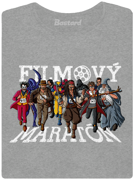 Filmový maratón dámske tričko Dark Gray Melange