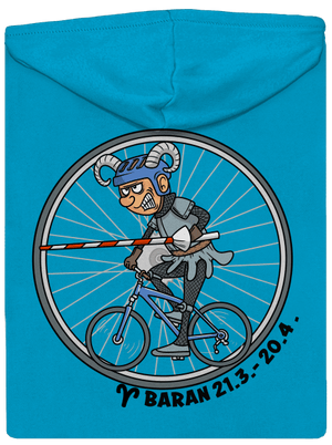Cyklistický horoskop: Baran dámska mikina na zips Blue Atol
