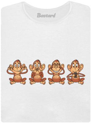 Opička s mobilom dámske tričko White