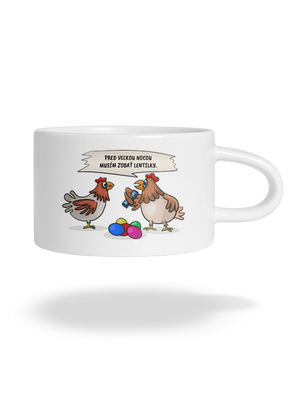 Sliepka pred Veľkou nocou hrnček makronka White