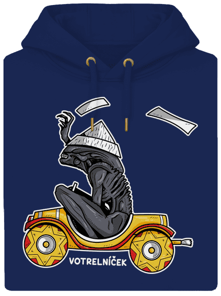 Votrelníček unisex mikina premium Navy