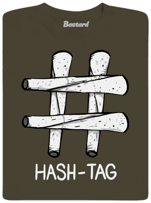 Hash tag pánske dlhý rukáv Urban Khaki