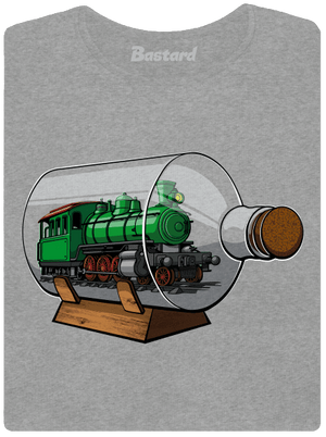 Lokomotíva vo fľaši dámske tričko Dark Gray Melange