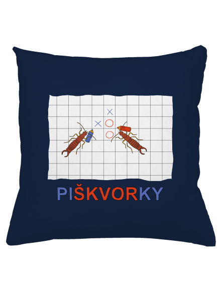 Škvorí piškvorky vankúš Dark Navy