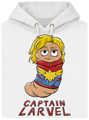 Captain Larvel unisex mikina premium Snowwhite