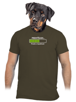 Premýšľam pánske tričko Urban Khaki