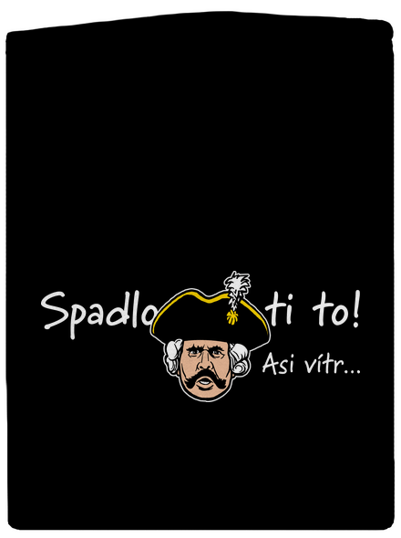 Spadlo ti to pánska mikina na zips Black