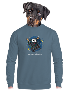 Padá server unisex mikina bez kapucne Nordic Blue