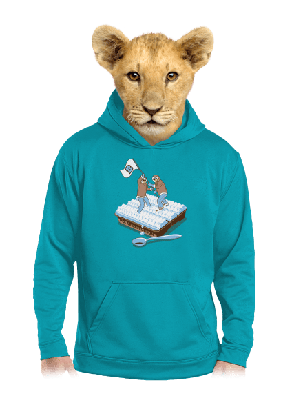 Polárna expedícia detská mikina klokanka Hawaiian Blue