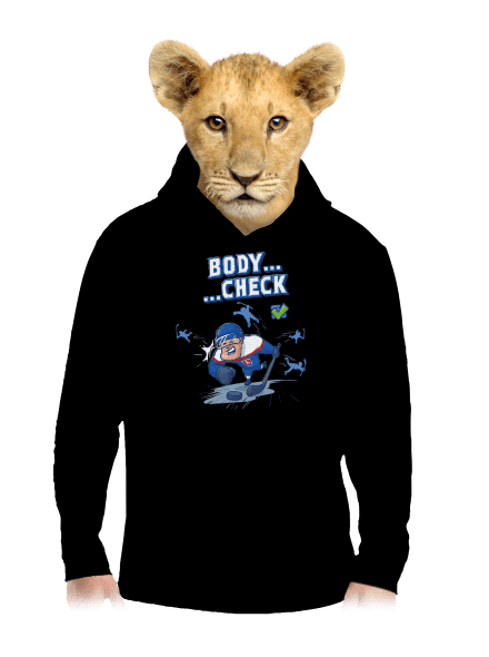 Body check detská mikina klokanka Black