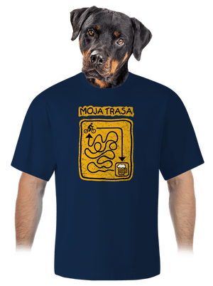 Moja trasa unisex tričko oversized Midnight Blue