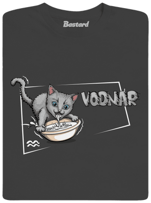 Mačací horoskop: Vodnár pánske dlhý rukáv Dark Grey