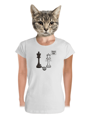 Šach mat dámske tričko prémium White