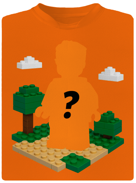 Lego z vlastnej fotky detské športové tričko Neon Orange