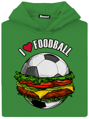 Foodball detská mikina klokanka Kelly Green AWD