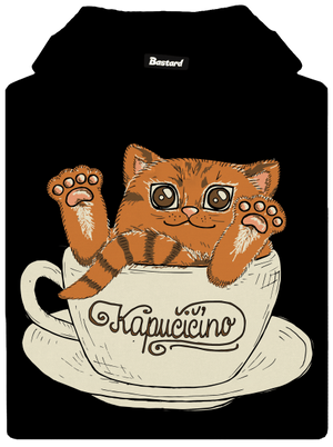 Kapučičíno pánska mikina klokanka Black