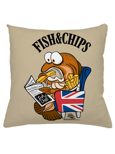 Fish and chips vankúš Beige
