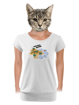  dámske tričko s lemom White