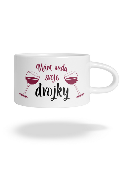 Dvojky hrnček makronka White
