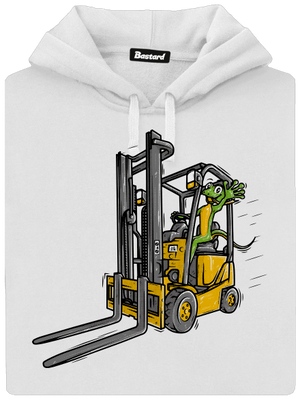 Ještěrka dámska mikina klokanka White