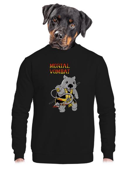 Mortal Vombat unisex mikina bez kapucne Black