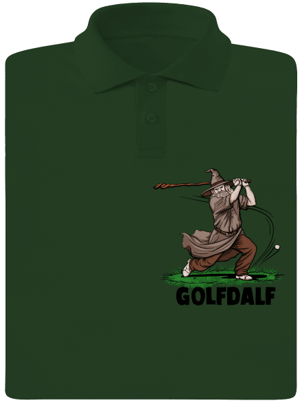 Golfdalf pánska polokošeľa Bottle Green Mal