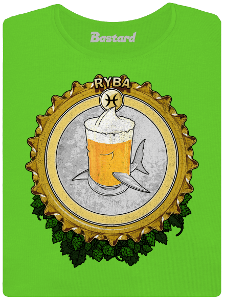 Pivný horoskop: Ryba dámske tričko Apple Green