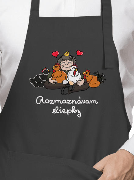 Rozmaznávam sliepky zástera Dark Grey