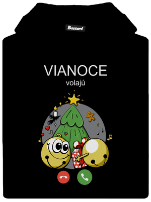 Vianoce volajú detská mikina klokanka Black