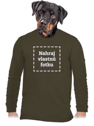 Vlastná potlač pánske dlhý rukáv Urban Khaki