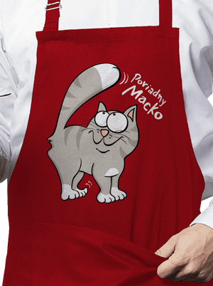 Macko a Micka zástera Red