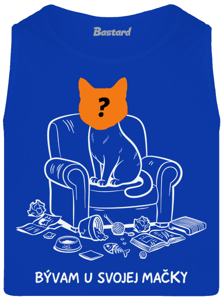 Bývam u svojej mačky pánske tielko Royal Blue