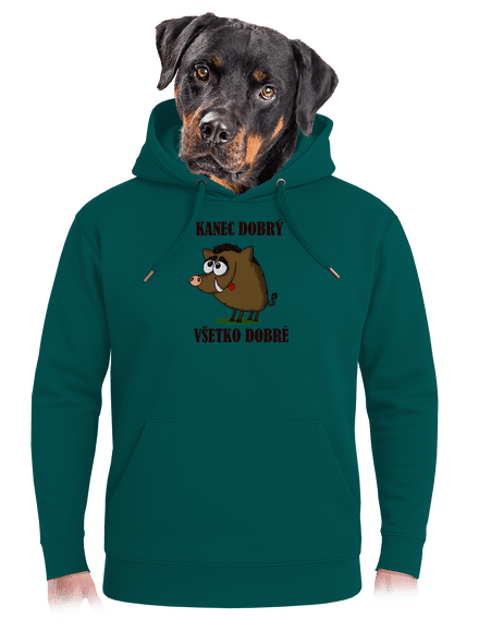 Kanec dobrý unisex mikina premium Emerald Green
