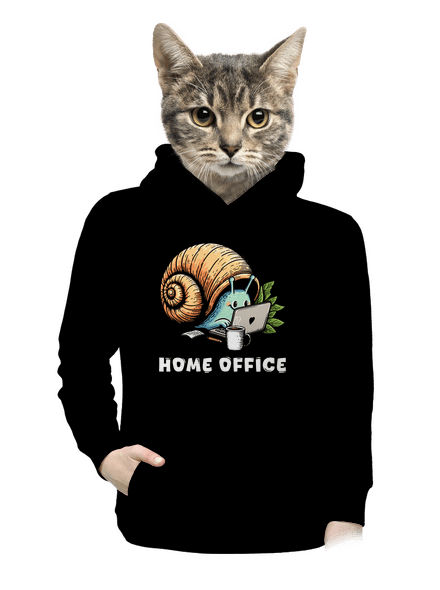 Slimákov home office dámska mikina klokanka Black