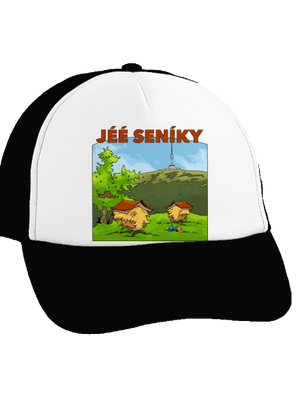 Jeseníky šiltovka truckerka Black cap