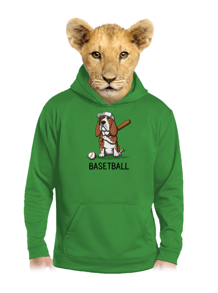 Basetball detská mikina klokanka Kelly Green AWD